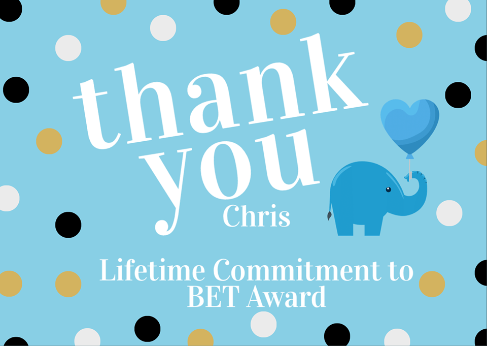 Thank you Chris! Lifetime Achievement Award